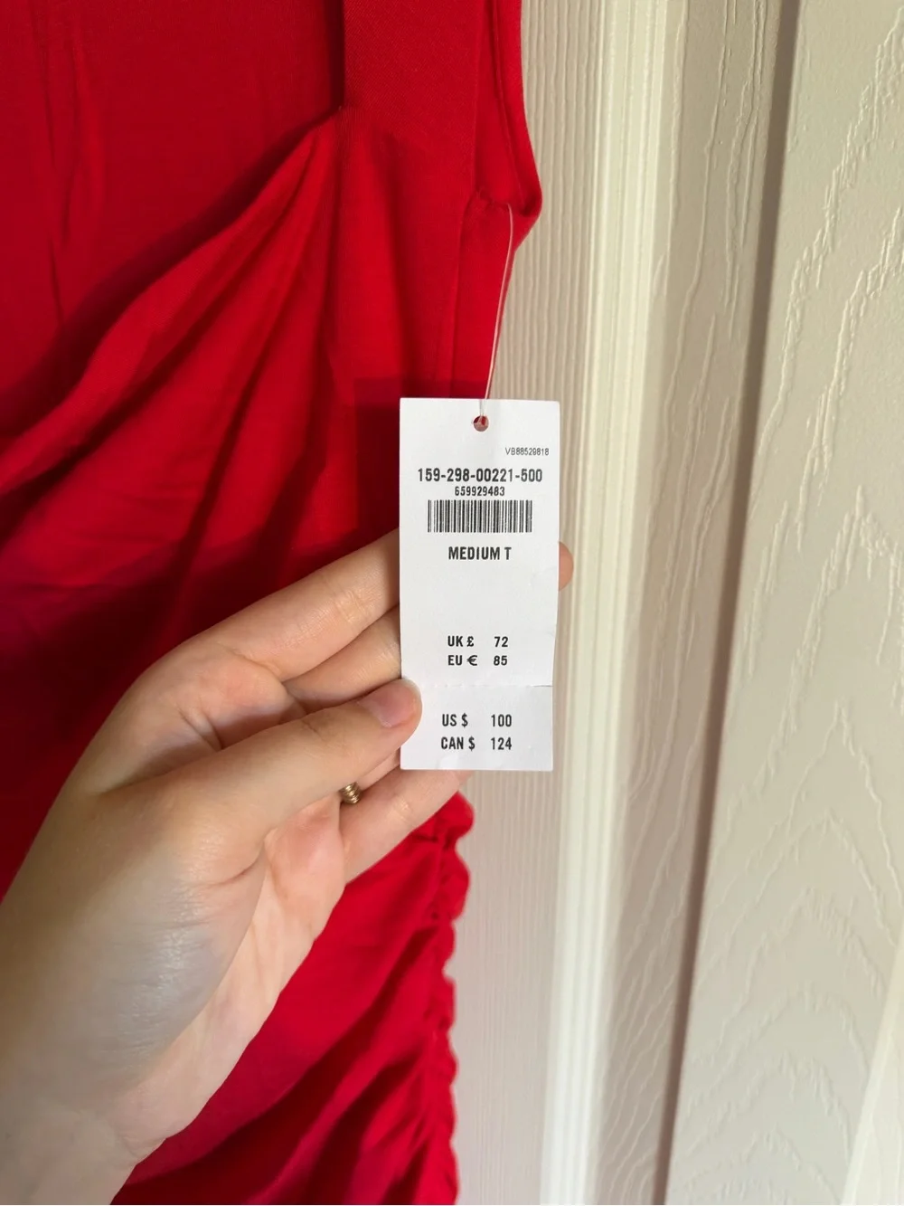 Abercrombie & Fitch Elegant Red Sleeveless Cowl Neck Dress